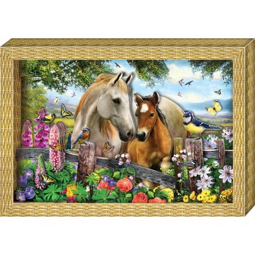Набор для картины "Я люблю лошадок"